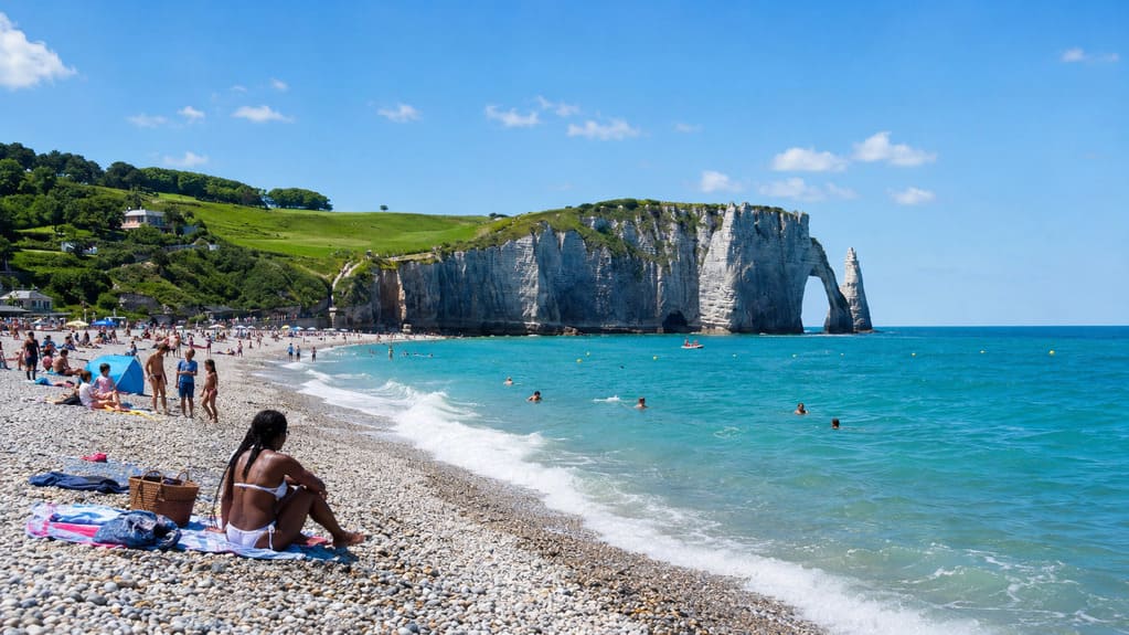 la région Normandie Etretat