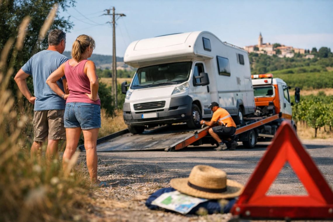 Comment faire transporter un camping car en panne dans l'Hérault pendant les vacances d'été ?