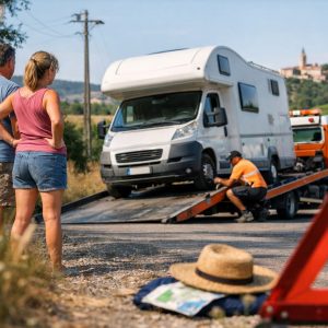 Comment faire transporter un camping car en panne dans l'Hérault pendant les vacances d'été ?