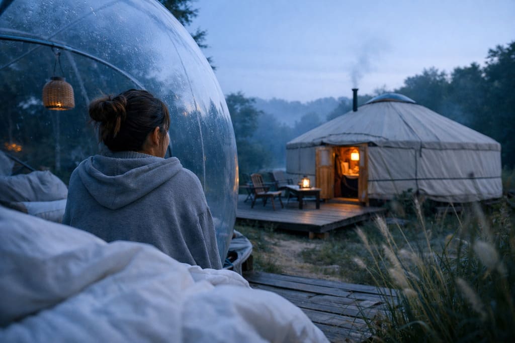 Dormir dans une bulle ou une yourte : mon avis