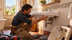 Remplacer un lavabo cassé dans une salle de bain ancienne : le guide pratique